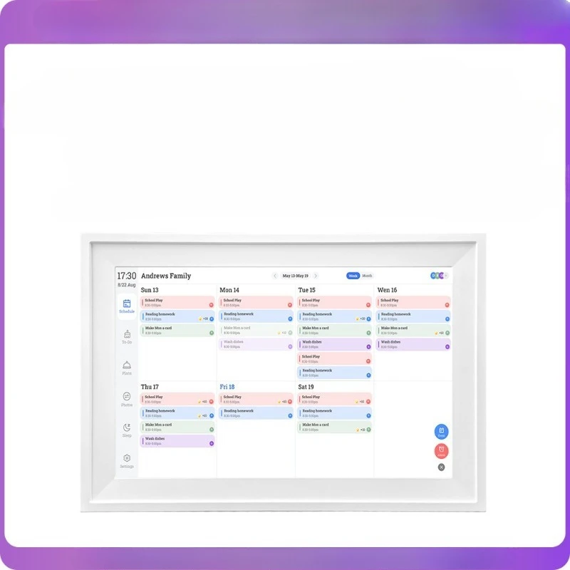 Digital Photo Frame Schedule Management, WiFi Electronic Calendar, Cooking Plan