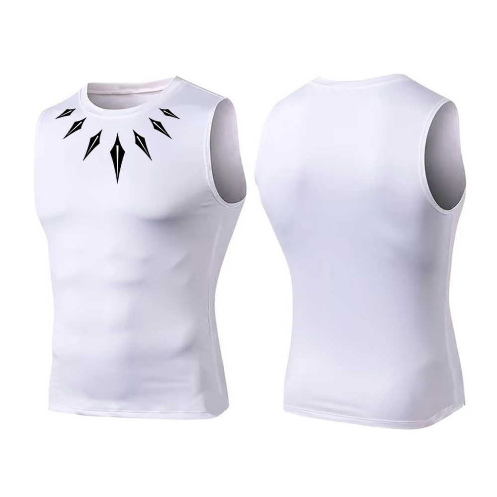 Men Quick Dry Running T-Shirts Compression Sleeveless Quick-drying Jersey training shirt Gym Mens Tank Top