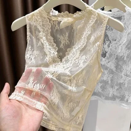 Vest Lace 2026 Spring and Summer Season New V-neck Inner Perspective