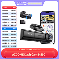 AZDOME Dash Cam M590 Front 4K WDR Built-in GPS Wifi Car DVR 3-channel Record Loop Recording 24H Parking Monitor Support Rear Cam