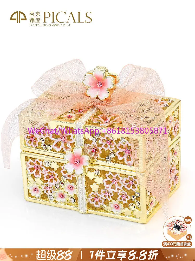 Enamel jewelry storage creative proposal ring box wedding gift