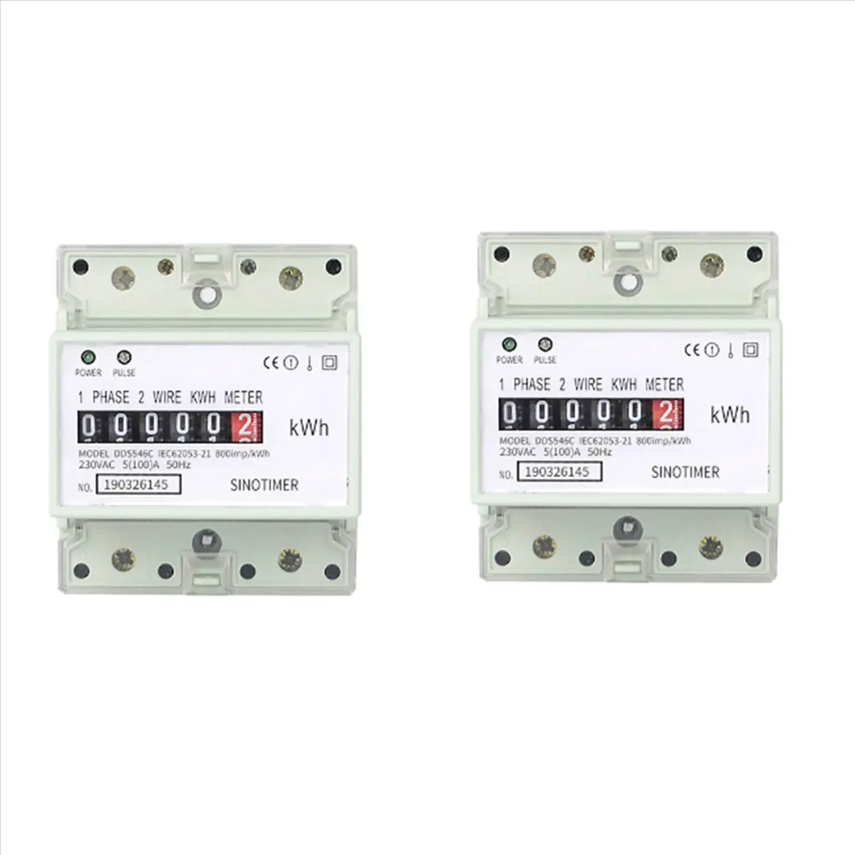 A04G-2X Electric Single Phase Two Wire AC 220V 100A Energy Meter Kwh Counter Consumption Analog Electricity Wattmeter(A)