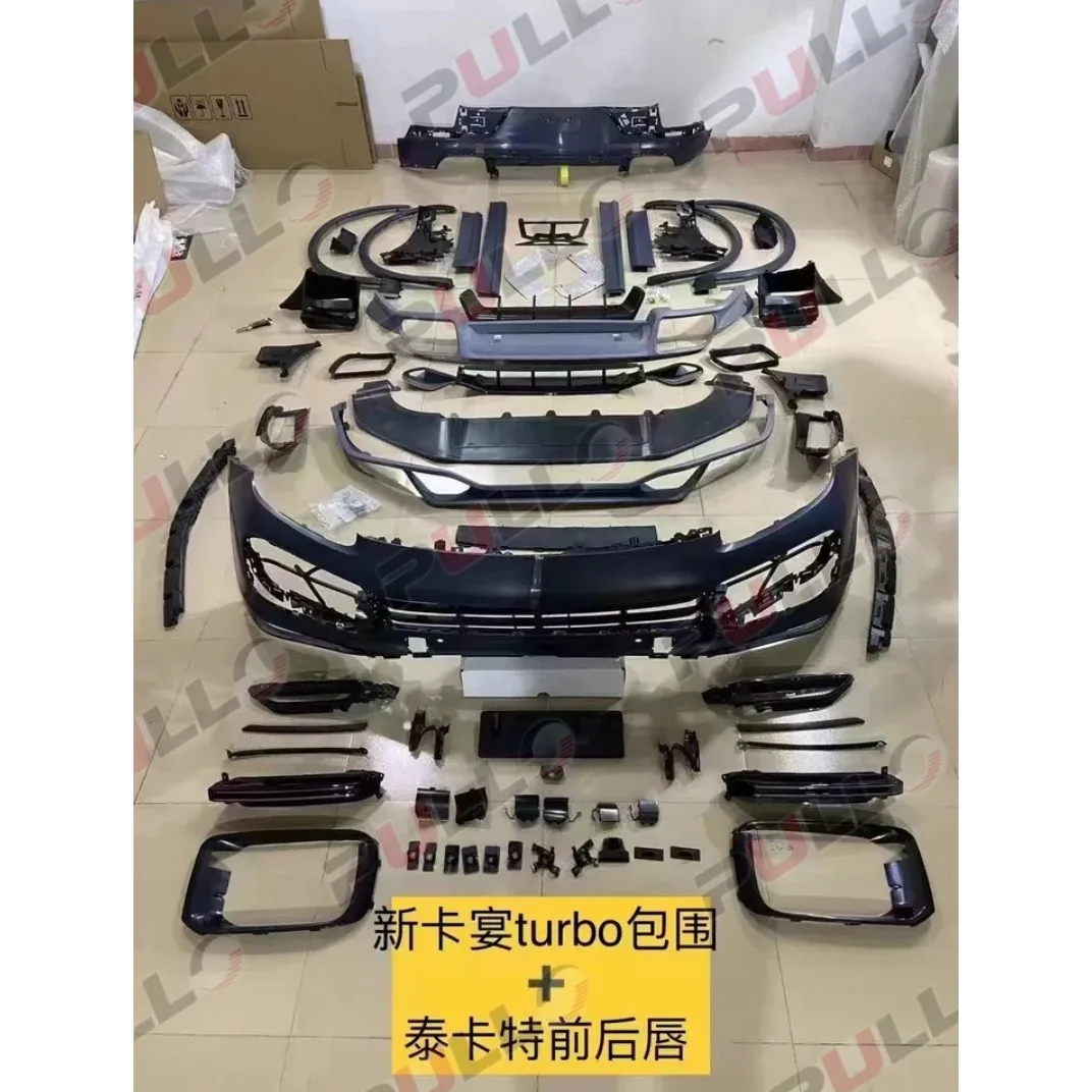 STLF Body Kit Contain Front Bumper Assembly with Grille and Rear Lip for Cayennes 9Y0 2018-2021 Change to Turbo TKT Style