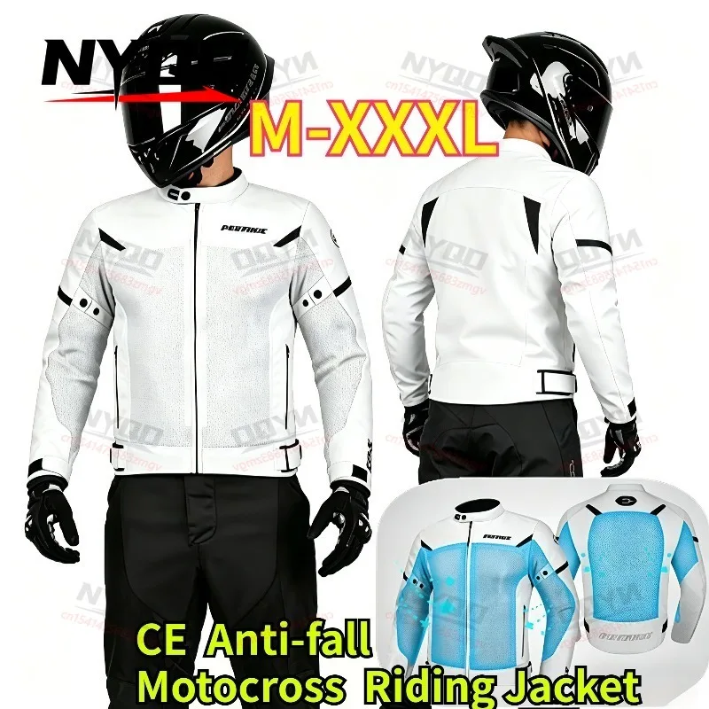 

Summer Anti-Fall Motorbike Riding Jacket For Men Women CE Certified Breathable Motocross Moto Riding Protective Clothing