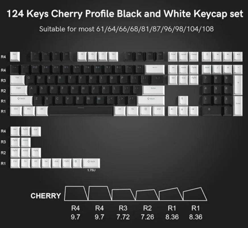 Russian English Keycaps Korean Japanese Alphabets Keycaps Cherry Profile Cross Axis For Cherry MX Switch Double Shot PBT WM2 Mec