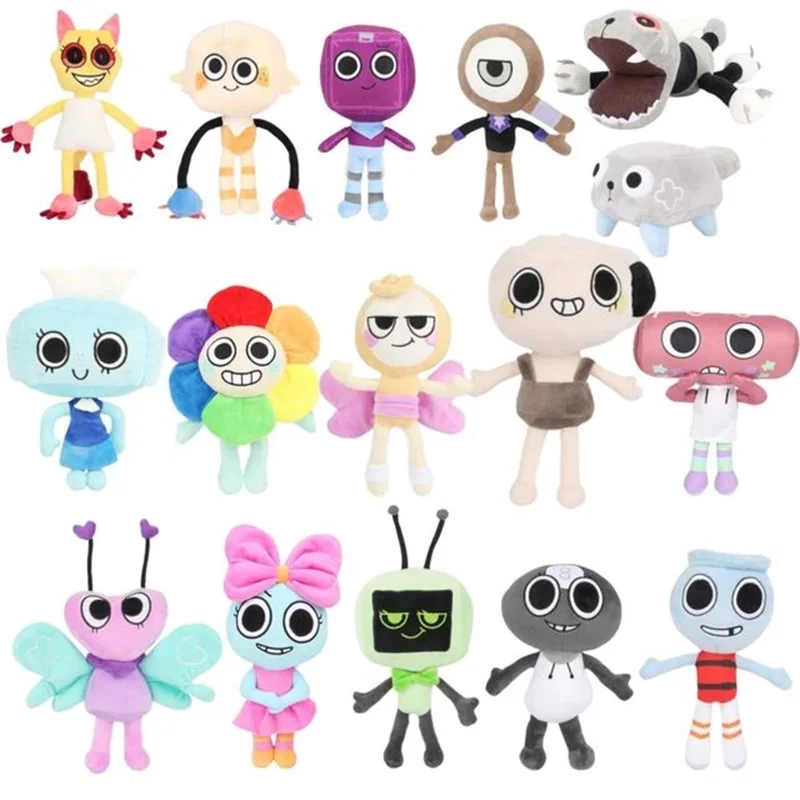 35cm Dandy's World Plush Cute Dandy World Scrap Stuffed Horror Game Goob Pebble Plushie Soft Pillow Doll Children Gifts Doll Bir