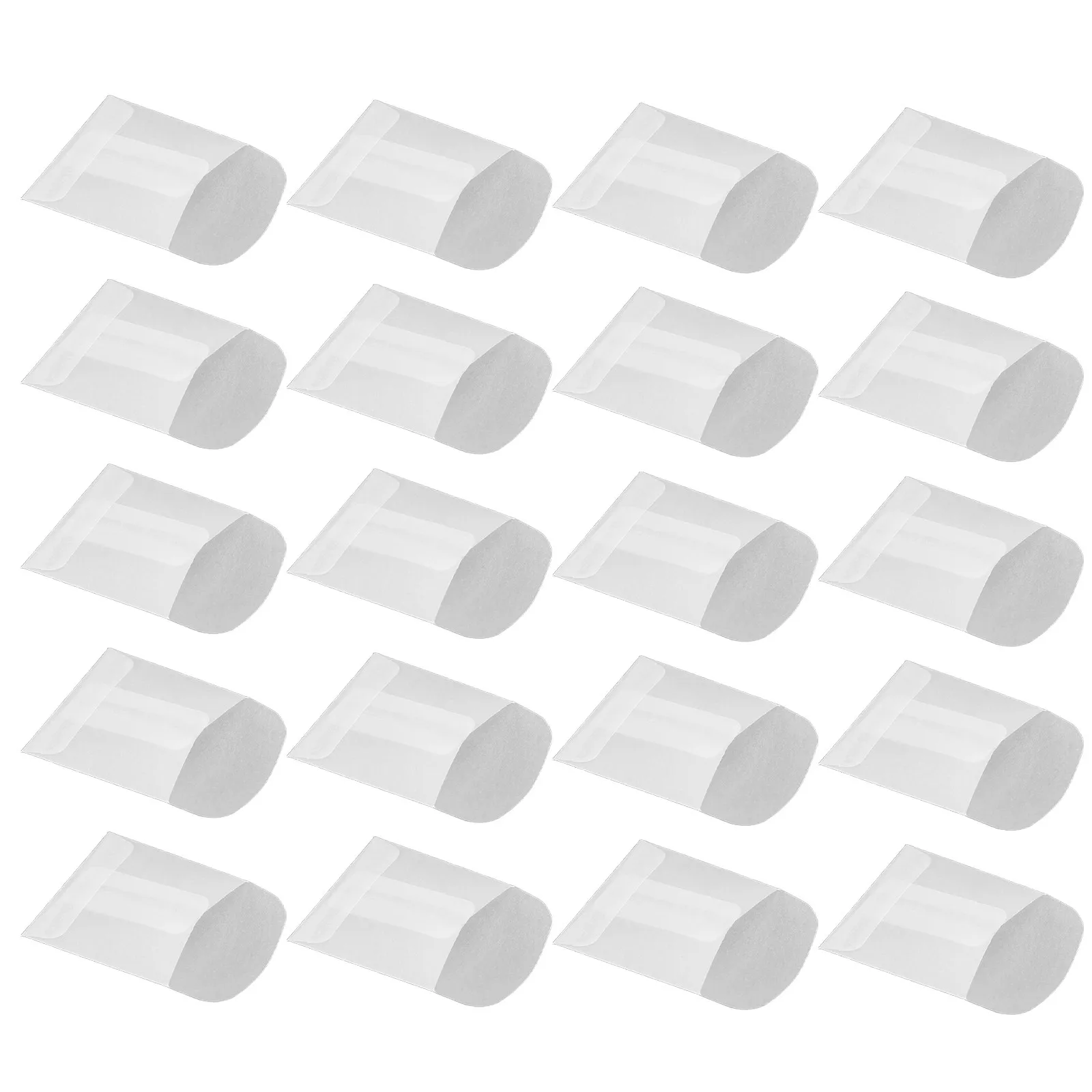100Pcs Glassine Transparent Paper Envelopes 1.8x1.8 Mini Pouches Clear Small Paper Packaging Bags for Business Shipping Mailing