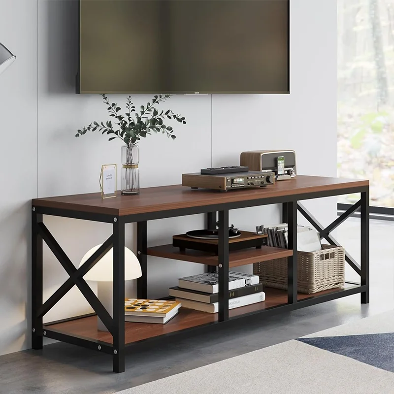 Modern Minimalist TV Cabinet Iron-wood Structure Can Be Customized Drawer Storage TV Cabinet