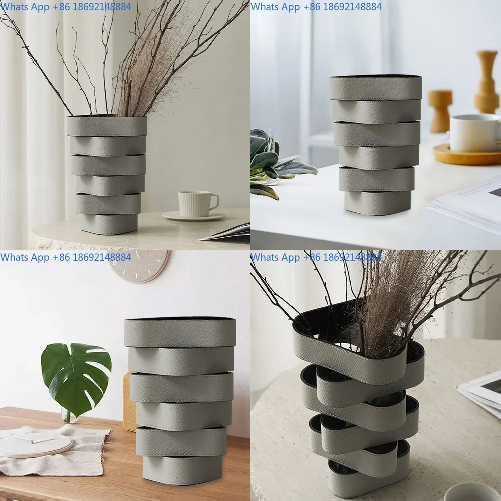 

Modern Luxury Irregular Layered Vase Decorative Ornament for Living Room Entry Table