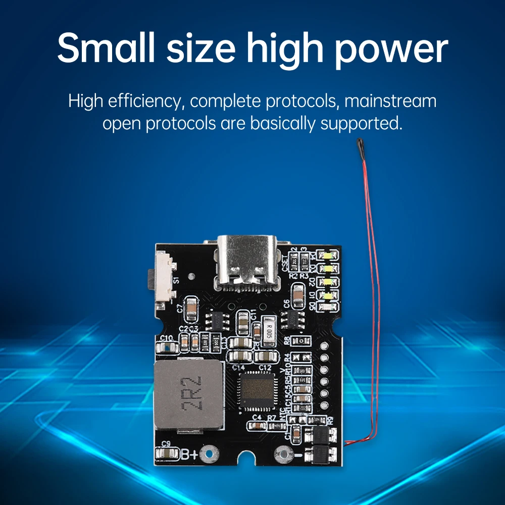 22.5W PD/QC Full Protocol 2way Fast Charging Mobile Power Module Circuit Board Charging Bank Motherboard DIY KIT USB+TYPE-C Port