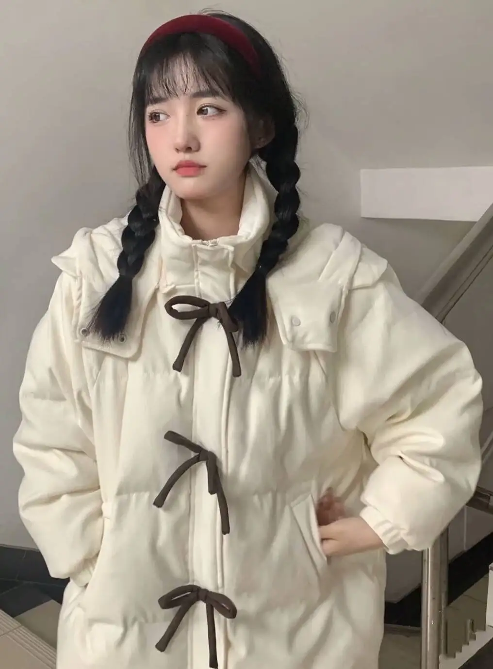 パーカー レディース ストリート 秋 デニム風 クロップド エラスティックヘム フィット クリーンフィット プレッピー カレッジ スクールユニフォーム トレンディ 若々しい モダン