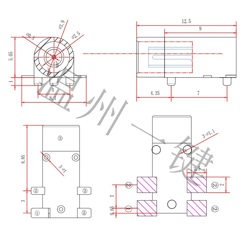 DC002G 4-Foot Patch with Column DC Socket Power Interface Charging Port DC-002