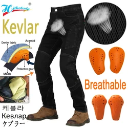 Summer Mesh ventilation Motorcycle Jeans Motocross Pants Moto Jeans Breathable Small foot circumference moto Pants
