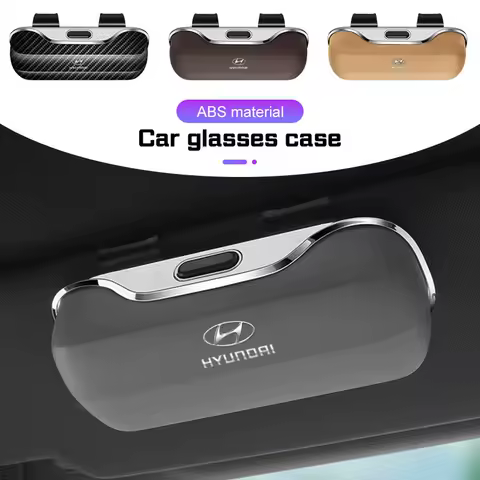 For Hyundai I40 I30 Sonata Tucson Santa Fe Elantra Azera Creta N line Press Switch Car Glasses Box Sun Visor Sunglasses Holder
