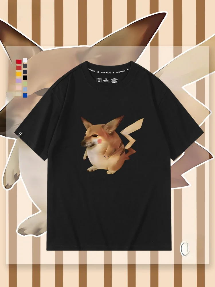 

Футболка Thank You Doggie Cheems Collaboration Summer Cotton ort Sve, дышащая, с принтом, с круглым вырезом, для подростков