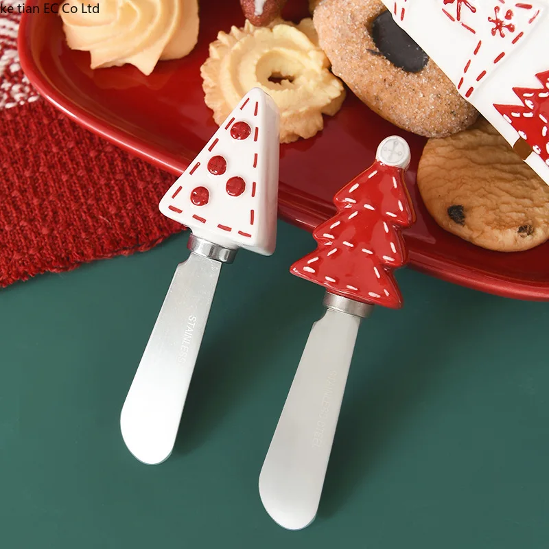 Reindeer Christmas Ceramic Butter Plate 3