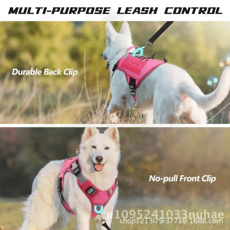 

Waterproof Tactical Dog Vest Harness Medium to Large Size for German Shepherd Border Collie Military Outdoor Pet Gear