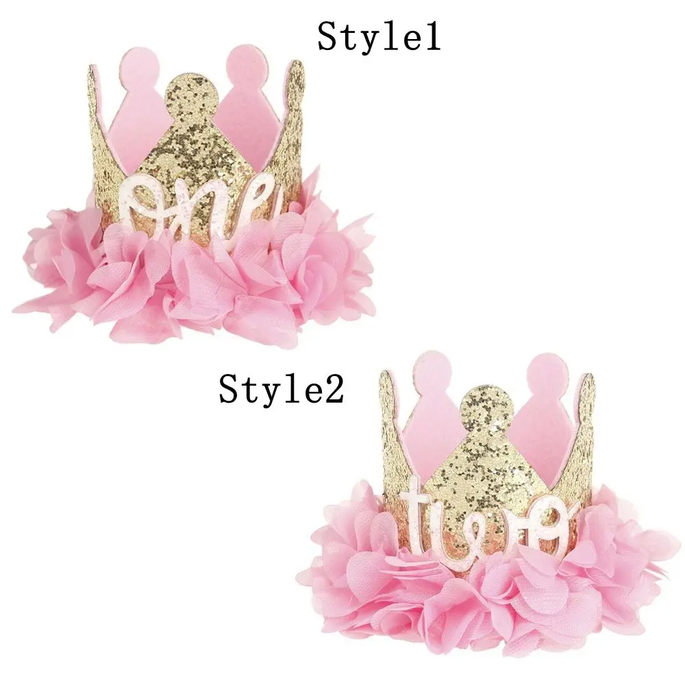 New Princess Baby Girl 1st Birthday Party Flower Crown Party Headband Hairband