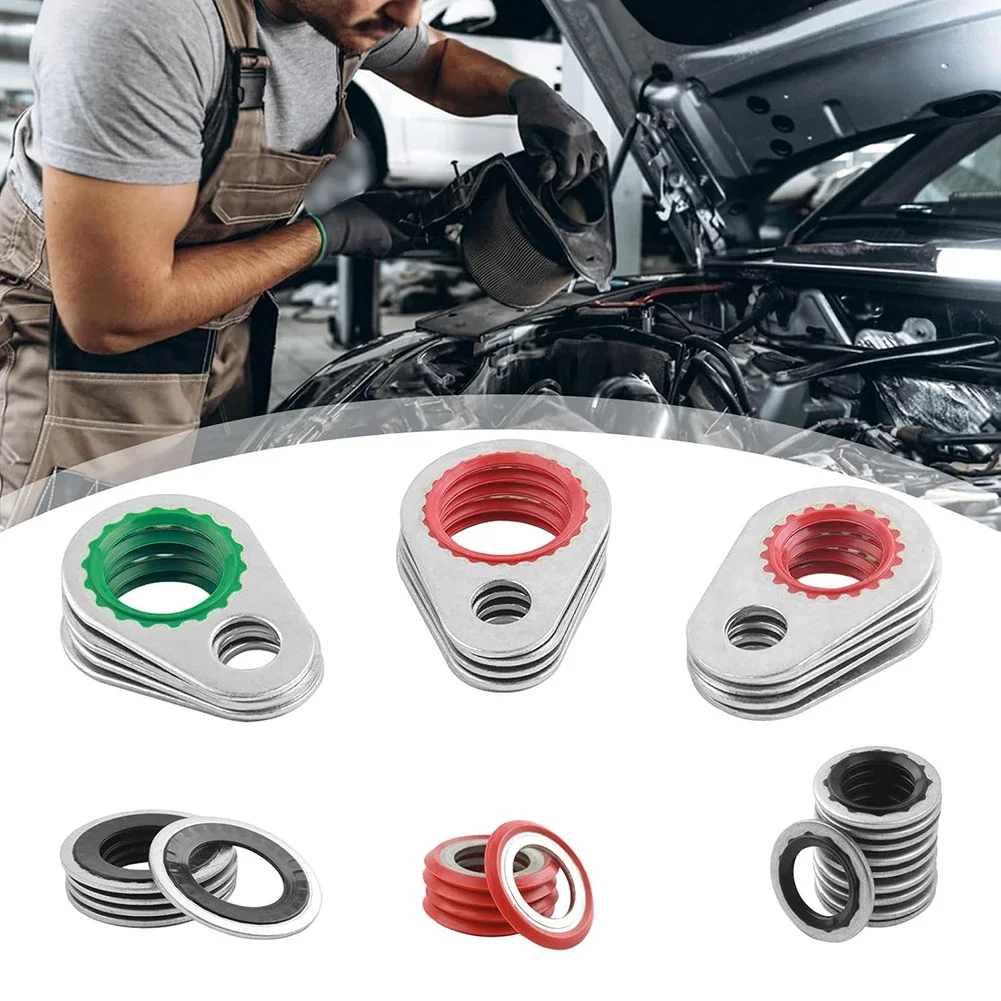 Auto AC Spacers As Shown In The Picture AC O Ring Kit Oil Resistant Material Carbon Steel Construction Leak Prevention Design