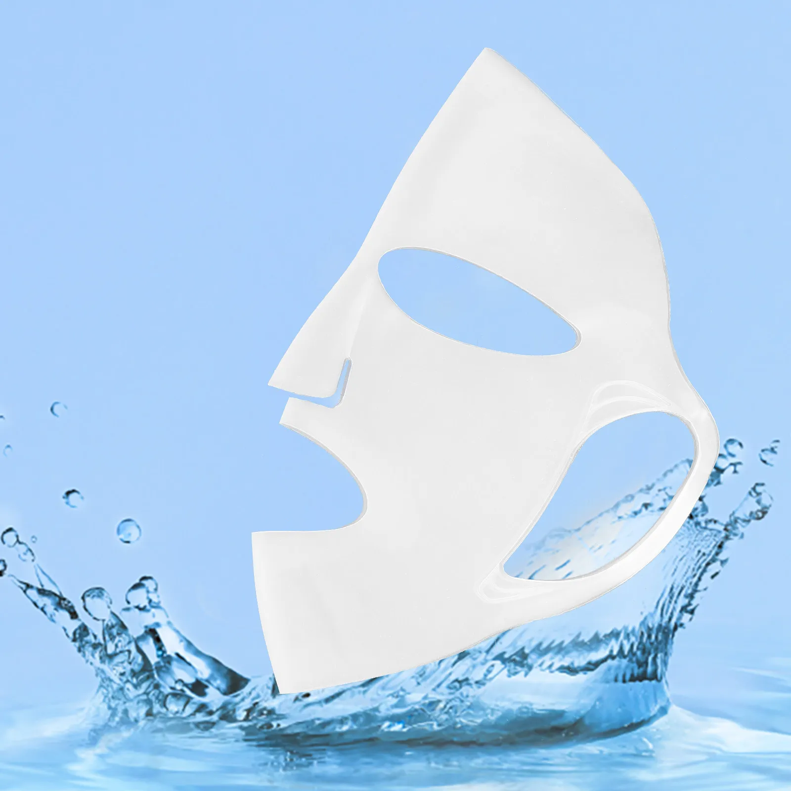 2pcs Anti Evaporation Mask Cover Durable White Skin Care Tool Silicone Facial Beauty Accessory For Home Use Practical Easy