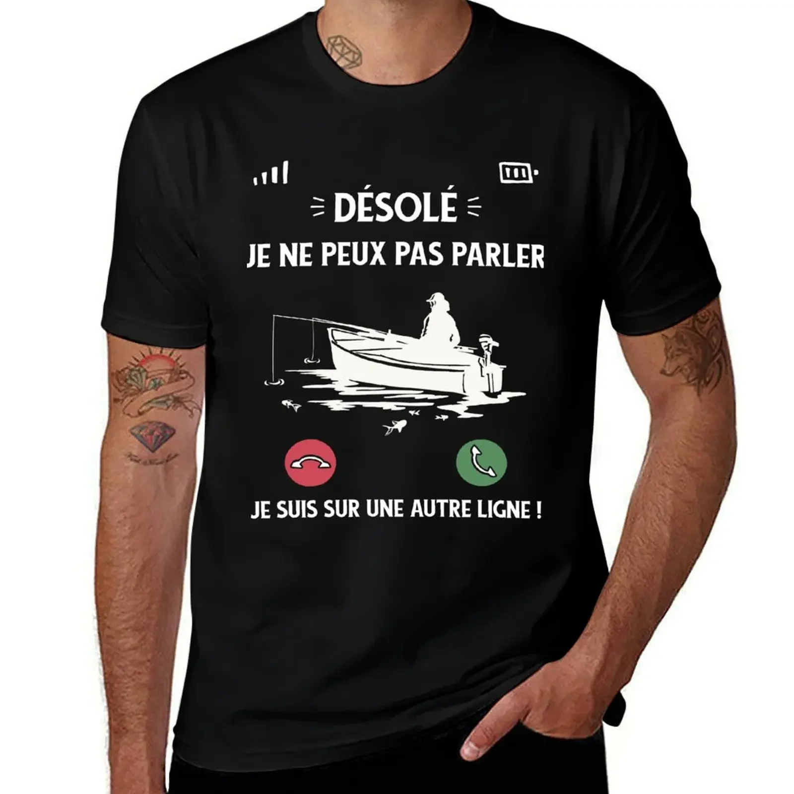 Désolé, je Suis sur Une Autre Ligne Pêche Pour Pêcheurs papa T-Shirt cute clothes valentines clothes plain sweat shirts, men