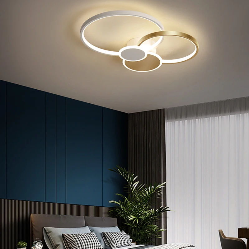 Imagem -04 - Modern Ring Led Ceiling Light Sala de Estar Quarto Jantar Cozinha Lustre Iluminação Decoração Eletrodomésticos