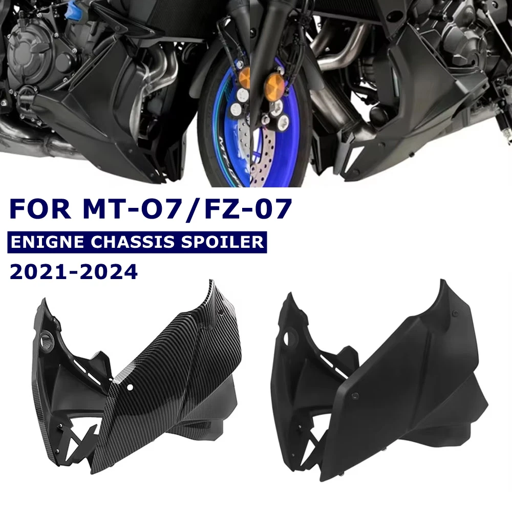 

For Yamaha MT-07 FZ-07 MT07 FZ07 MT FZ 07 2021-2024 Motorcycle Engine Chassis Spoiler Belly Pan Lower Fairing Frame Protector