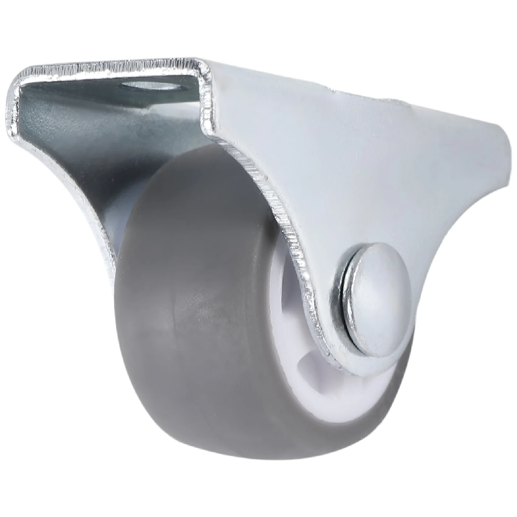 CYCLI-8PCS TPE Caster Wheels Duty Fixed Casters With Rigid Non-Swivel Base Ball Bearing Trolley Wheels Top Plate 1 Inch