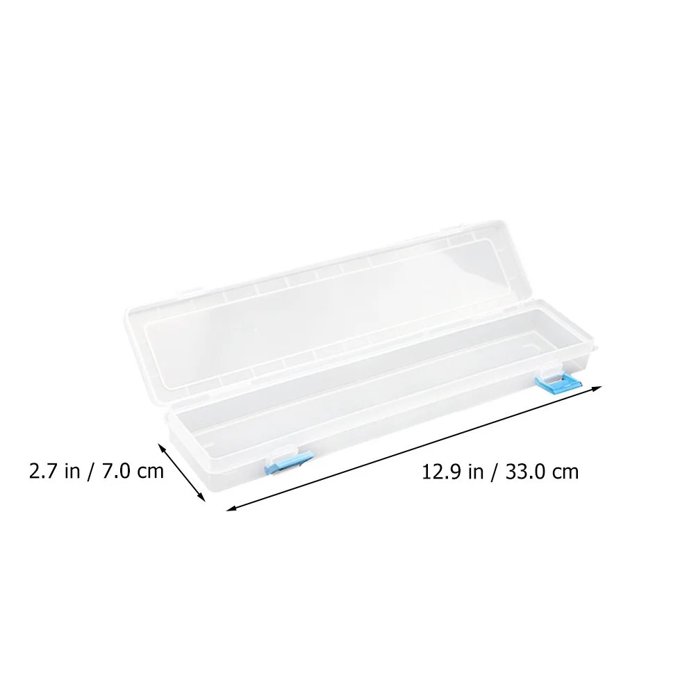 

2Pcs Durable Transparent Pencil Boxes Multi-Purpose Pen Holder for Art Supplies and Small Tools Transparent Pencil Case