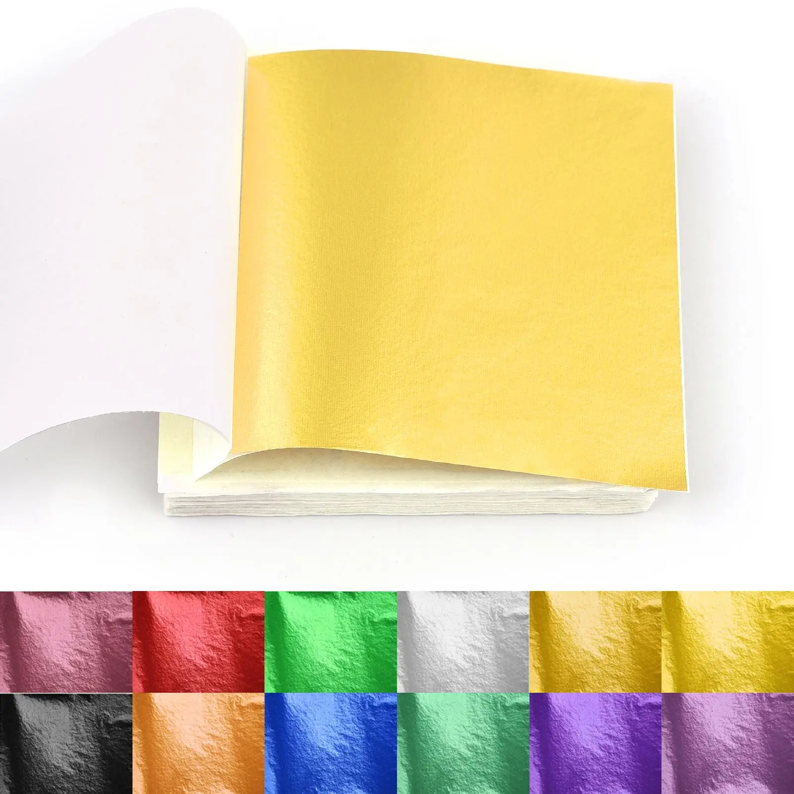 100 sztuk imitacja złota srebrna folia papieru liść złocenie sztuka DIY papier typu kraft urodziny wesele deser ciasto dekoracje