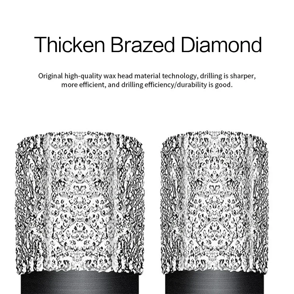 STONEGO 브레이징 다이아몬드 비트 드라이 드릴, 타일, 대리석, 화강암용, 왁스로 냉각, 1PC