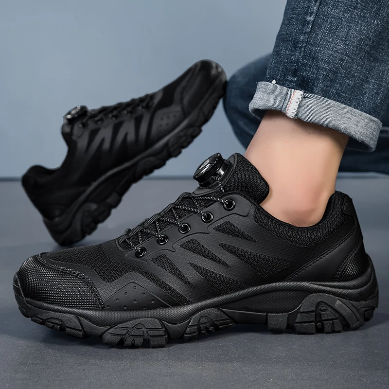 

Men's hiking shoes lightweight Anti puncture climbing outdoor sneakers breathable waterproof trekking shoes casual tennis shoes