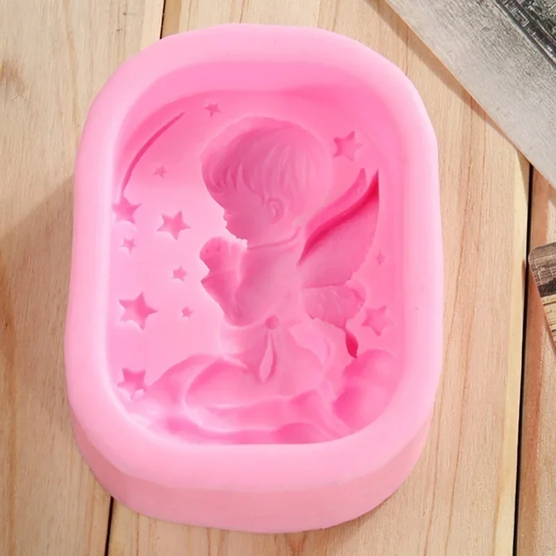 

1 Pcs Angel Girl Natural Soap Handmade Soap Mold Silicone Cake Ice Modeling Tool Pastry Arts Decorative Kitchen Accessories