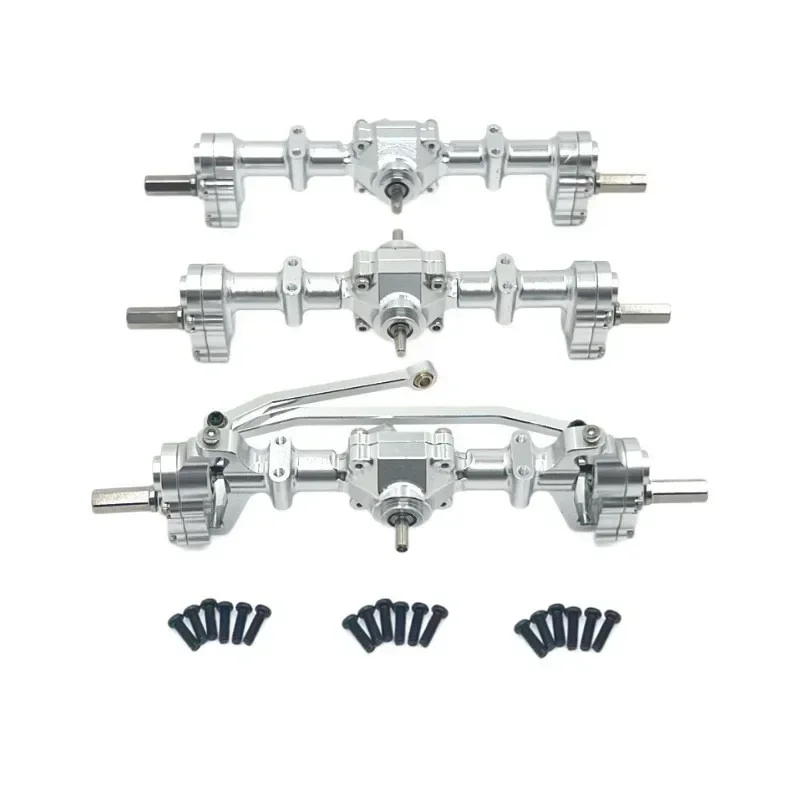 Aggiornamento in metallo Assi per porte anteriori centrali e posteriori per parti di automobili RC a sei ruote motrici WPL 1/16 B16 B36
