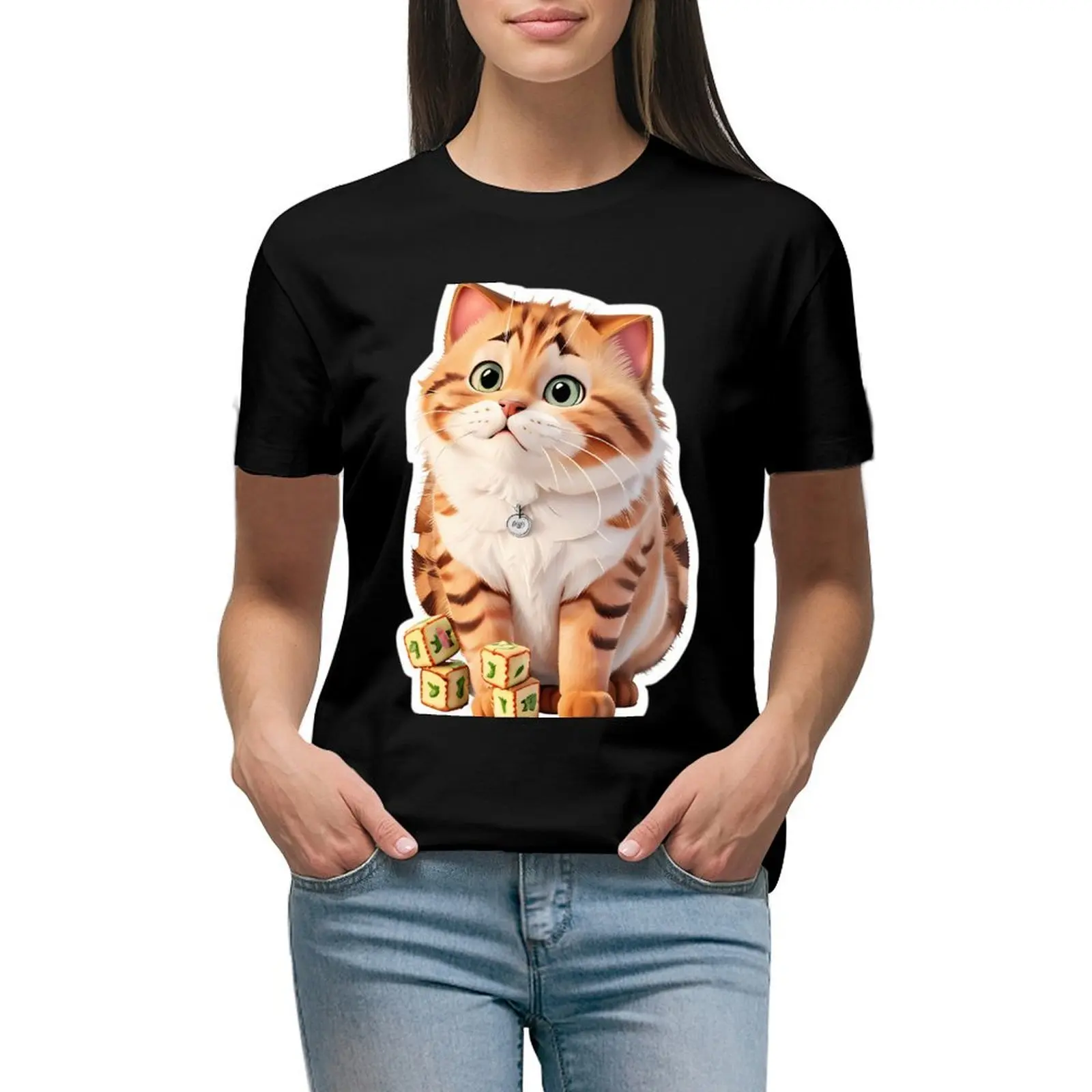 

tater tot cat cute funny T-shirt anime clothes funny ariat shirts for Women