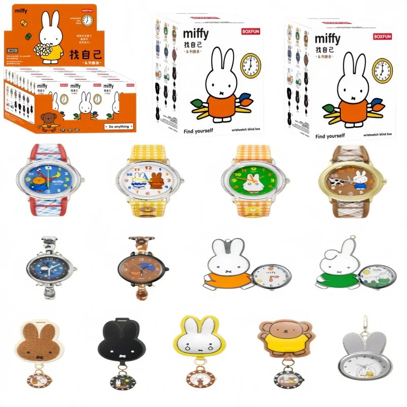 

Оригинальные коллекционные наручные часы Boxfun Maihe Miffy из серии «Найди себя» с мультяшным кроликом, загадочные часы для детей, игрушки для любителей аниме
