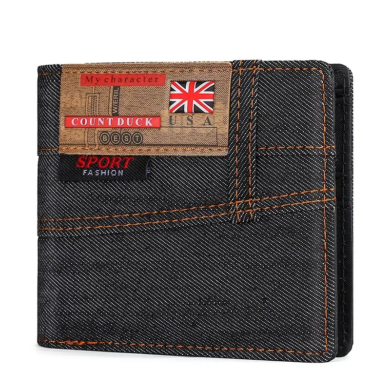 Vintage Herren-Geldbörse, Münztasche, langer Stil, Geldbörse aus Denim-Stoff für Herren, Geldbörse mit Reißverschluss, luxuriöse Clutch-Tasche mit großem Fassungsvermögen, Billetera. – Detail 3