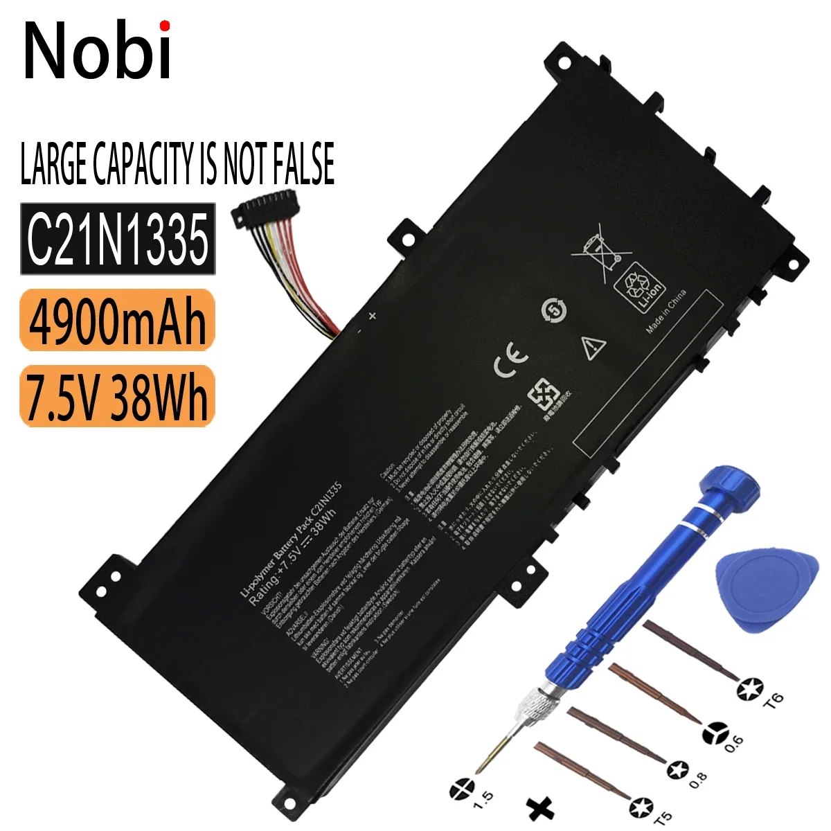 

Nobi 7.5V 38WH Original Laptop Battery C21N1335 For Asus VivoBook S451 S451L S451LA S451LB S451LN V451LA Notebook Batteria Akku