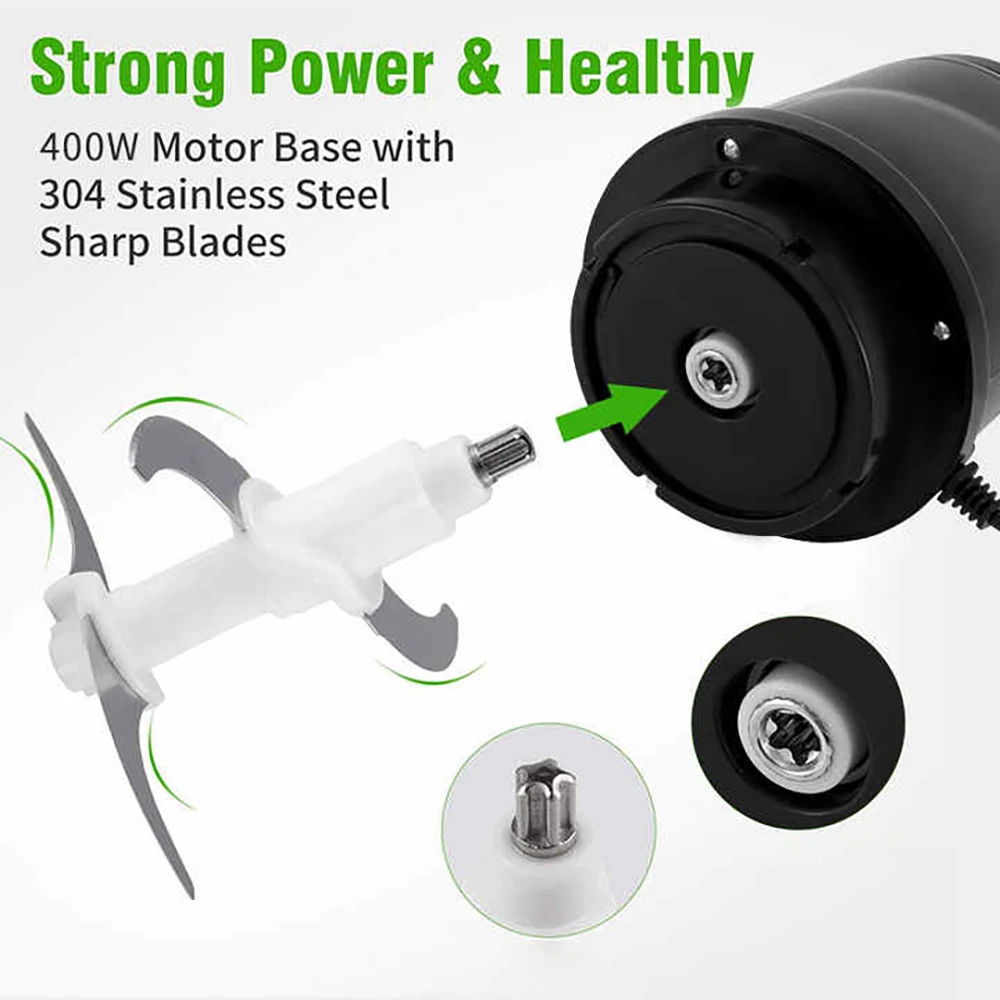 400 واط مفرمة اللحم الكهربائية المطبخ أداة تقطيع الخضراوات معالجات الطعام آلة قصف 2L كسارة كهربائية