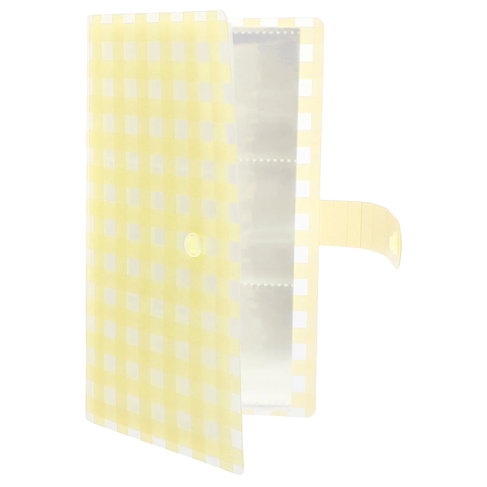 240 Slot Frosted Card Holder Cartoon Grid Pattern Compact Portable Business Card Photo Organizer Album