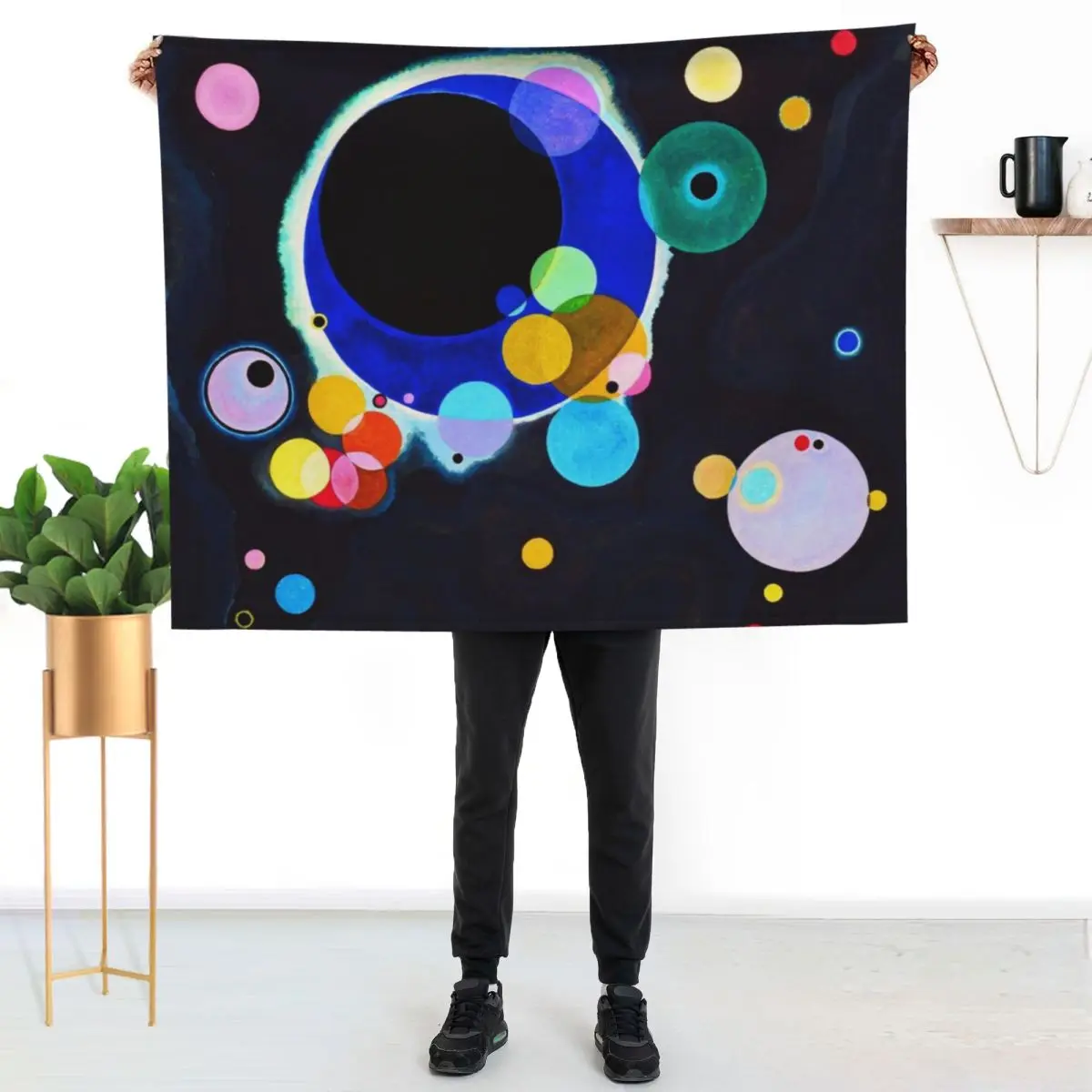KANDINSKY HD - Several Circles 1926 Art Throw Blanket Bed covers Summer Sofa christmas decoration Luxury Throw Blankets