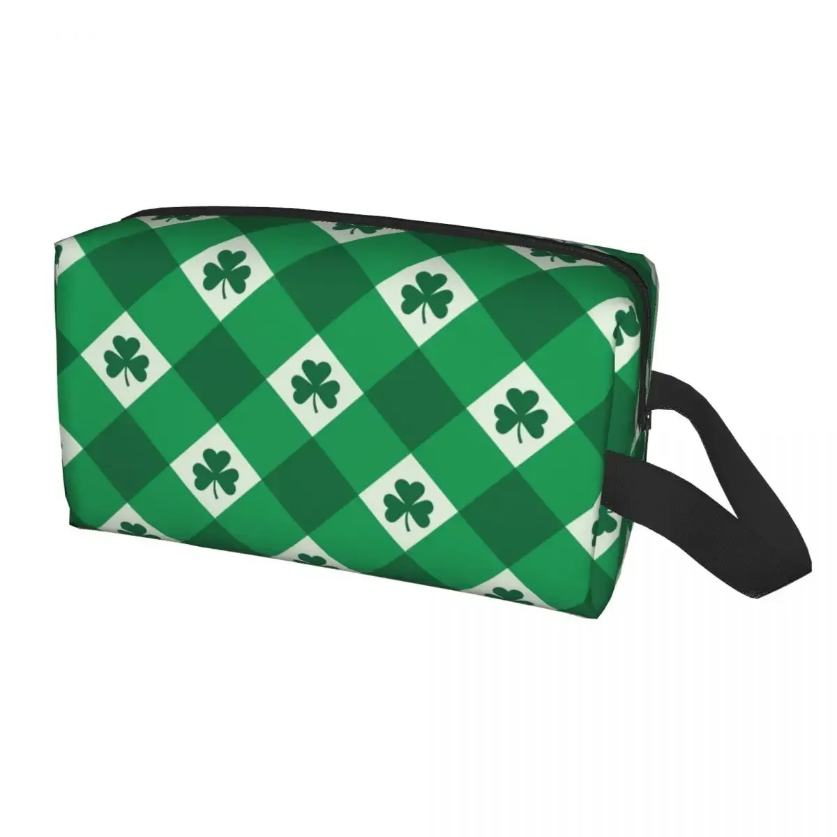 

Дорожная косметичка на день Святого Патрика Lucky Clover Leaf, модный органайзер для макияжа, косметический органайзер для хранения красоты, коробка для комплекта Dopp