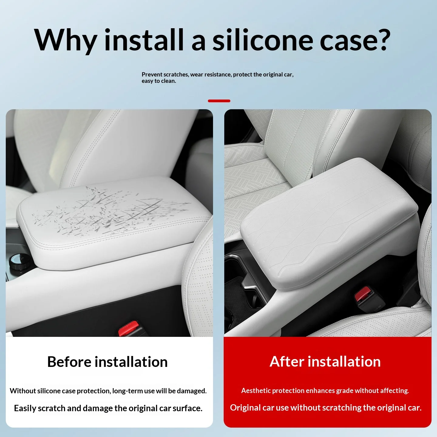 Fit For BYD Leopard Titanium 3 Car Silicone Armrest Box Cover Center Console Armrest Protective Mat Interior