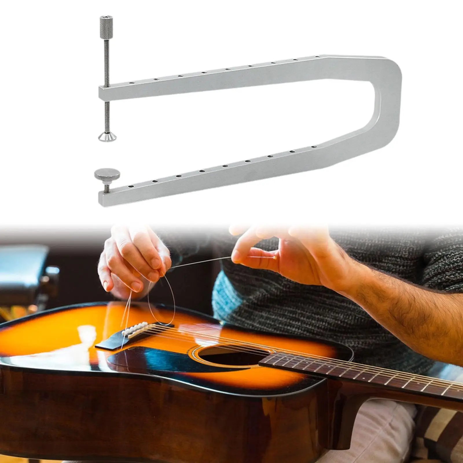 

Clamp for Acoustic Guitar Bridge Installation and Maintenance