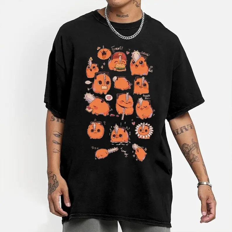 

Denji And Pochita Shirt, Chain Saw Man Unisex , Chainsaw Man Shirt