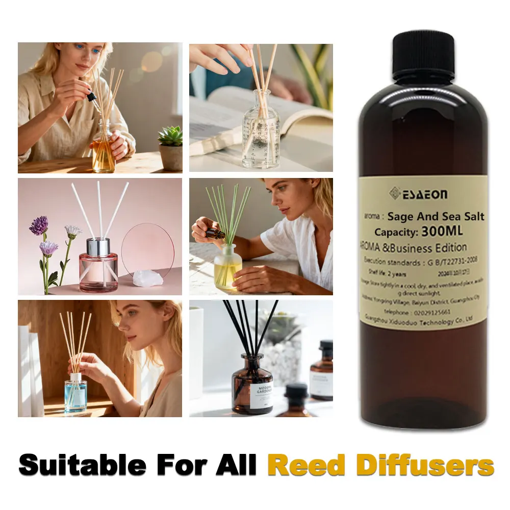ESAEON 300ml (10.15 fl.oz) Miss Coco/Shangri-La Essential Oils - For Reed Diffuser & Flameless Aromatherapy & Waterless Diffuser