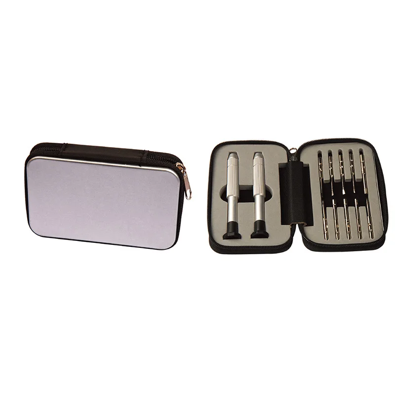 Precision 10-Piece Glasses Screwdriver Set Optics Instruments With Zipper Storage Box fast shipping