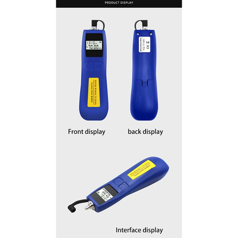 جهاز اختبار الطاقة الضوئية المصغر ، جهاز اختبار FTTH محمول باليد ، من-50 إلى 26 ، معدل عمل الألياف ، 6 أطوال موجية