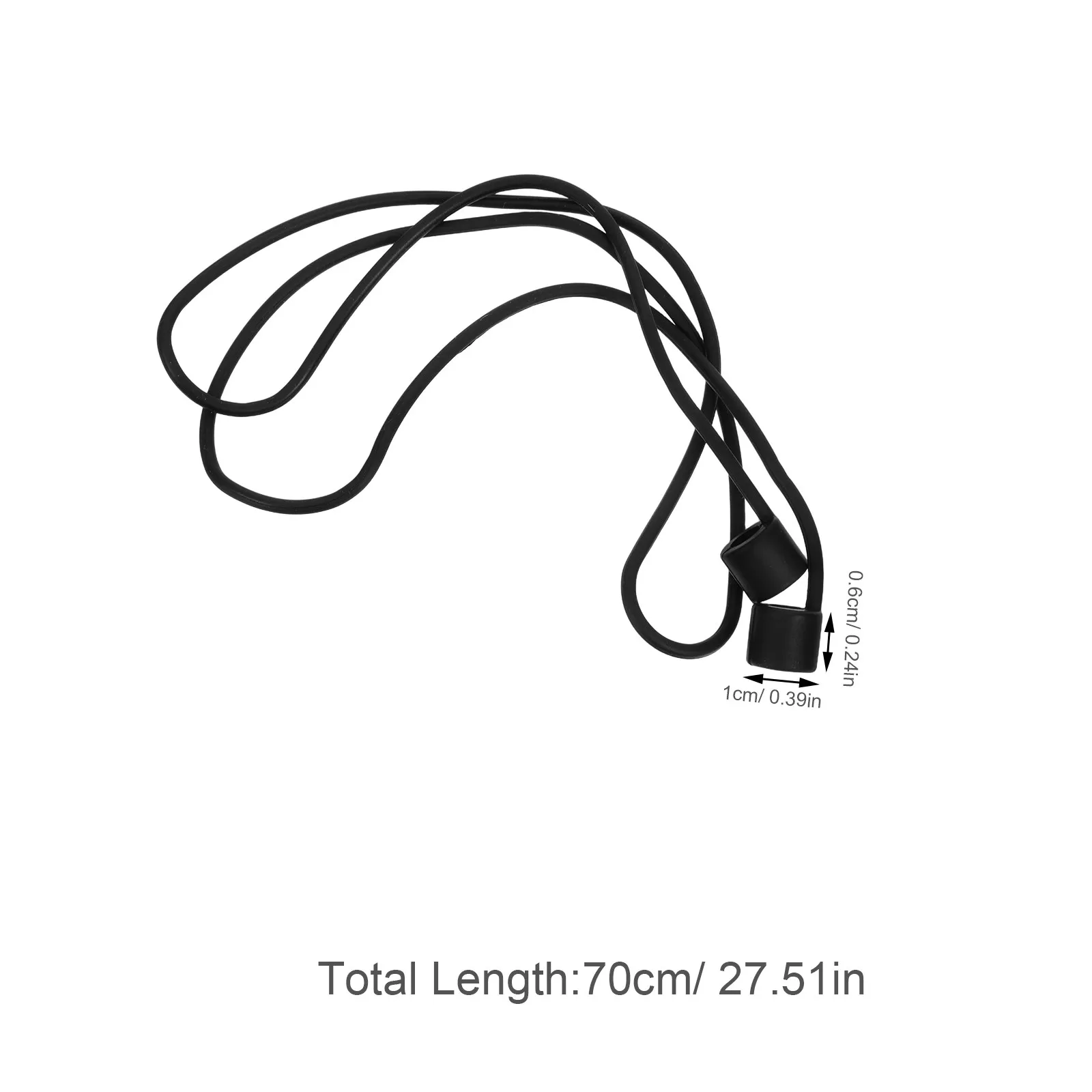 Silicone Anti-Lost Strap with Neckband Design for 1 2 3 Earphones Holder Flexible Tensile