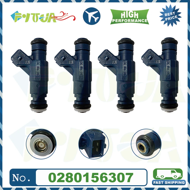 4pcs Fuel injector 0280156307 For Changan Star Xiao Kang 0 280 156 307 F 01P 00P 018 F01P00P018 1104100A11 NEW